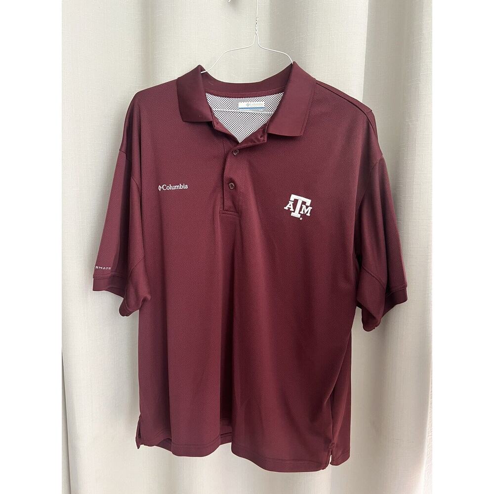 Columbia Maroon Casual Button Down Shirt